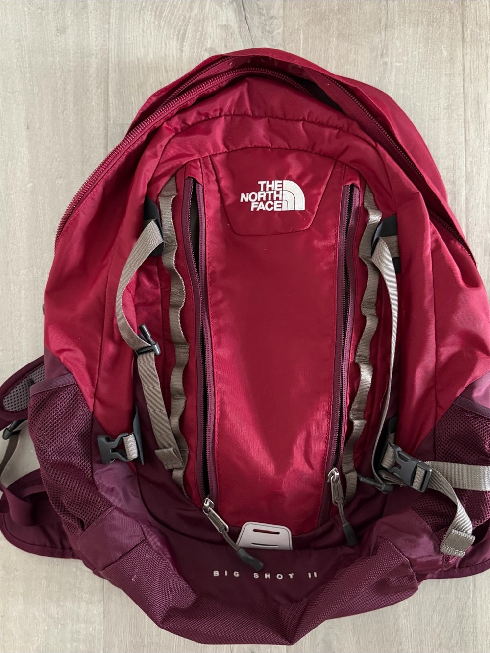 The North Face Big Shot II Red Backpack Hiking Travel School 32L